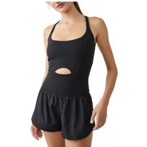 Free people FP Movement size XS extra small black Righteous Sleeveless Romper